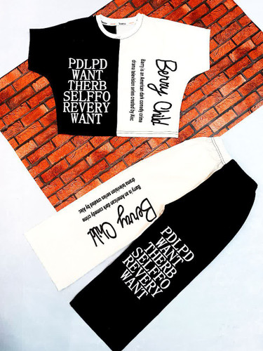 کراپ شلوار دخترانه سفید مشکی لینن